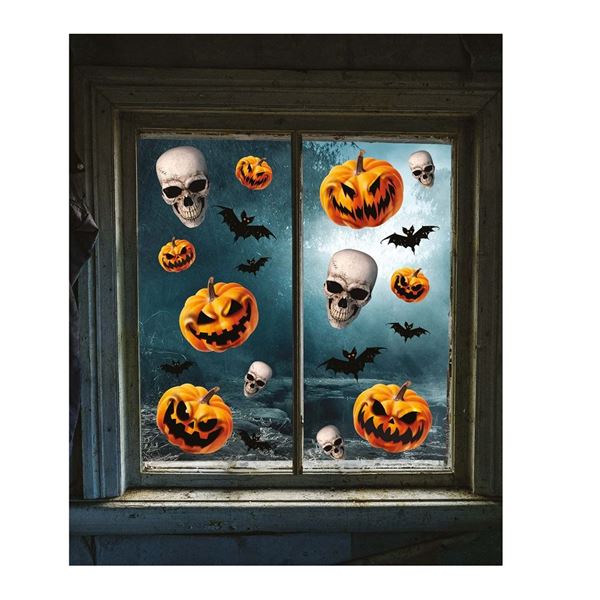 Imagen de Decorados Adhesivos Calabazas y Calaveras (19 unidades)