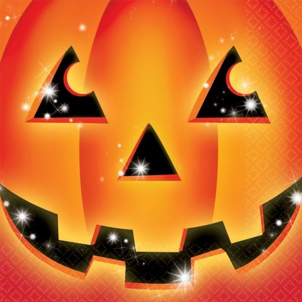 Imagen de Servilletas Calabaza Halloween 33cm (16 uds.)