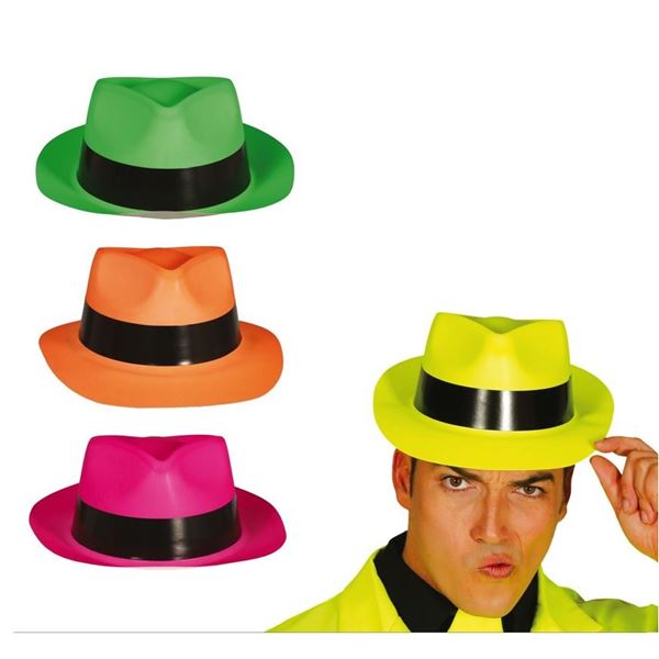 Imagens de Sombrero Gangster Neon para Fiestas