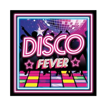 Imagen de Servilletas Disco Fever papel 33cm (12 unidades)