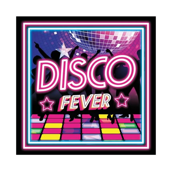 Imagen de Servilletas Disco Fever papel 33cm (12 unidades)