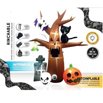 Imagen de Árbol Halloween Auto-hinchable con Luz Gigante (240cm)