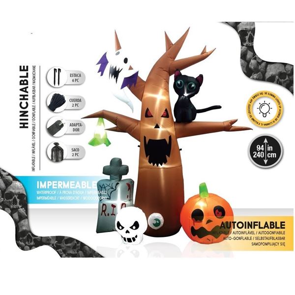 Picture of Árbol Halloween Auto-hinchable con Luz Gigante (240cm)