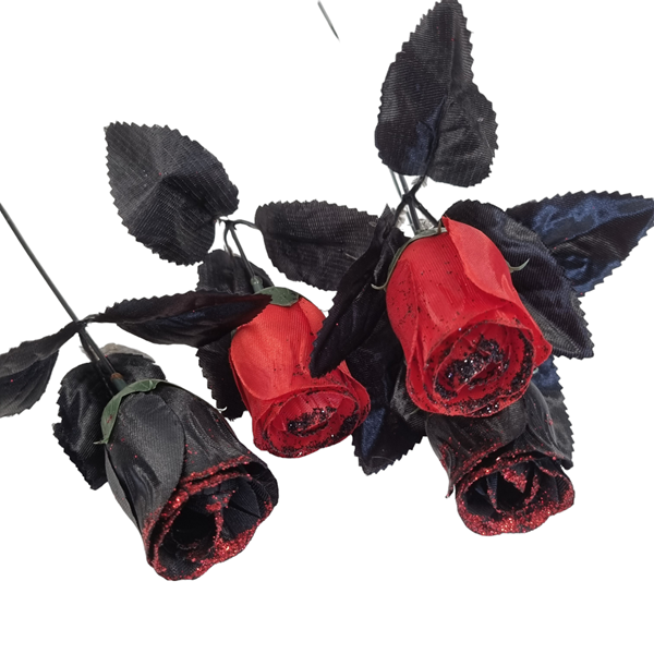 Imagens de Rosas Negras y Rojas Halloween (4 unidades)