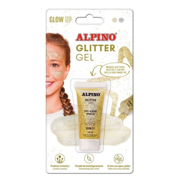 Imagen de Maquillaje Gel Purpurina Oro Pintacaras 