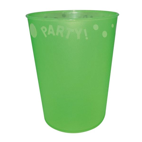 Imagen de Vaso Verde Fluor Party Plástico Reutilizable infantil