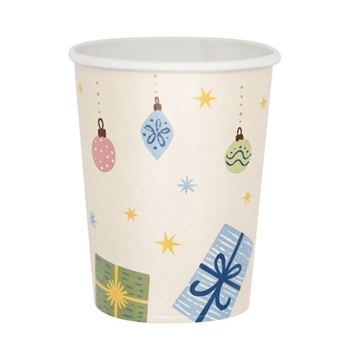 Imagens de Vasos Bosque Navideño infantil cartón (8 unidades)