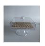 Imagen de Soporte para Tarta Pasteles Transparente Plástico con Tapa (20,5cm)