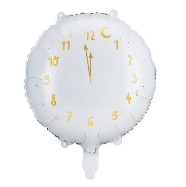 Imagen de Globo Reloj Blanco Foil (45cm)