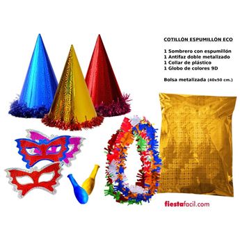 Imagens de Cotillón Espumillon Carnaval Eco Bolsa Metalizada (40x50cm)