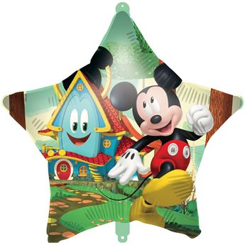 Imagen de Globo Mickey Mouse Rock Estrella con Cinta y Peso (45cm)