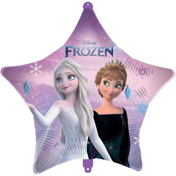 Imagen de Globo de Frozen Estrella con Cinta y Peso (45cm)