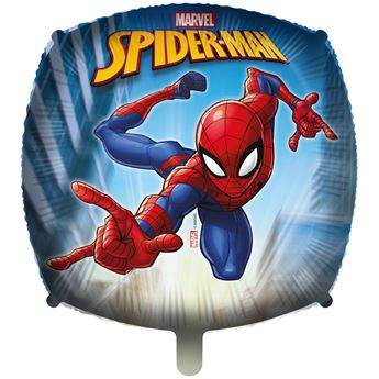 Picture of Globo Spiderman Cuadrado con Cinta y Peso (45cm)