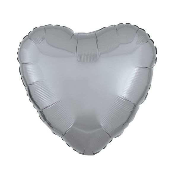 Imagen de Globo Corazón Plateado (45cm)