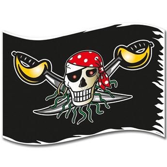 Imagen de Bandera Pirata Calavera y Espadas