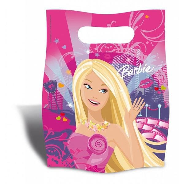 Imagen de Bolsas Chuches Barbie Glam plástico (6 unidades)