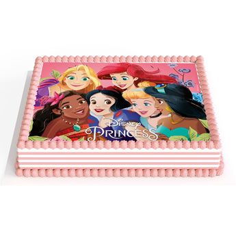 Picture of Lamina Oblea Tarta Princesas Disney Comestible 21cm x 14.8cm