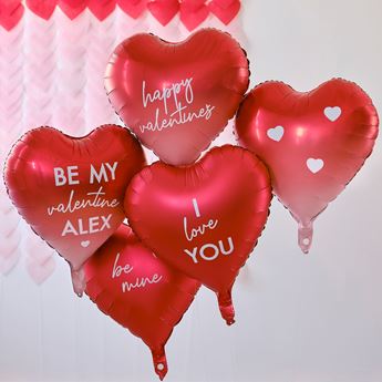 Imagens de Globos Personalizables Forma de Corazón (5uds)