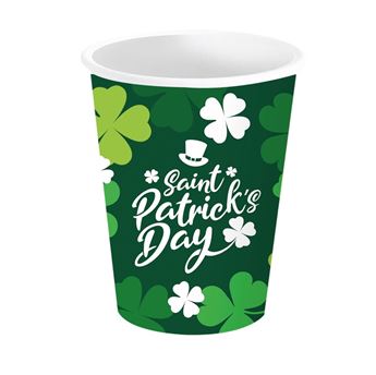 Imagen de Vasos San Patricio cartón 240ml (6 unidades)