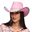 Picture of Sombrero Vaquero Rosa Lentejuelas Plateadas