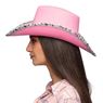 Picture of Sombrero de Vaquero Rosa Lentejuelas Plateadas