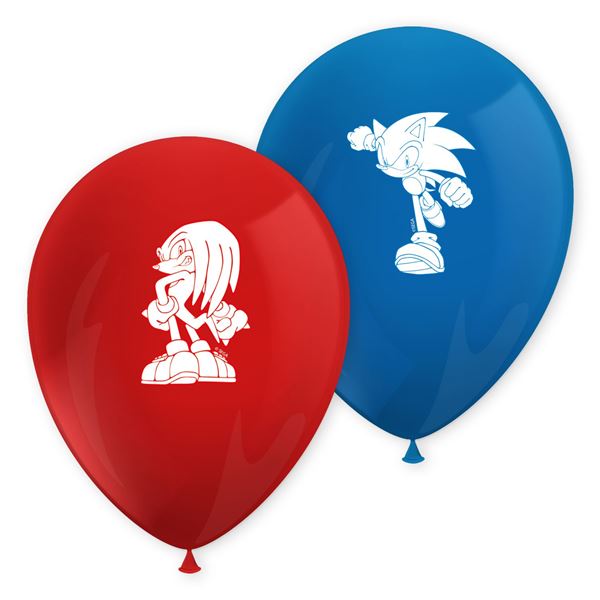 Imagen de Globos de Sonic Látex (8 unidades)