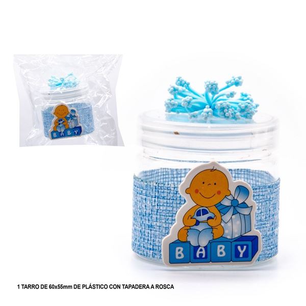Imagens de Recuerdo Tarro Baby Azul Plástico (1 unidad)