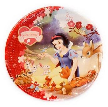 Imagens de Platos Blancanieves Disney cartón 23cm (10 unidades)