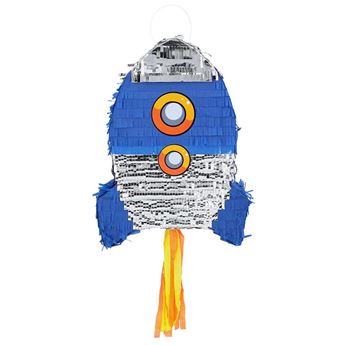 Imagen de Piñata Cohete Espacial 3D cartón (38x28x8cm)