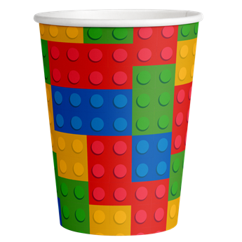 Imagens de Vasos de LEGO cartón 250ml (8 unidades)