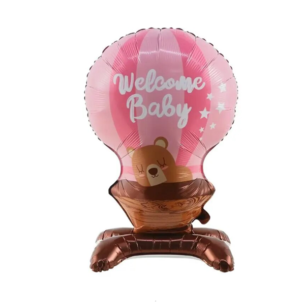 Picture of Globo Welcome Baby Rosa con Base (Solo Aire) 