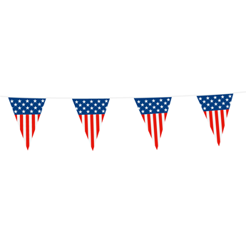 Imagen de Banderín Bandera Americana EEUU plástico (10m)