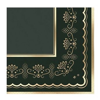 Imagen de Servilletas Royal Verde Oro papel 33cm (16 unidades)