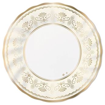 Picture of Platos Royal Ivory Gold cartón 30cm (6 unidades)