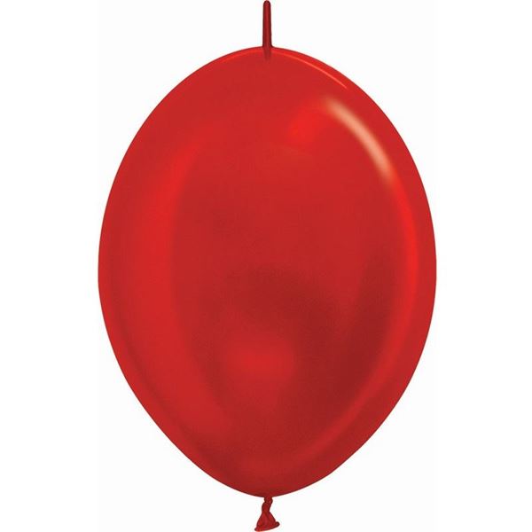 Imagen de Globos Rojo Metal 30cm Cadena Sempertex LOL-515 (25)