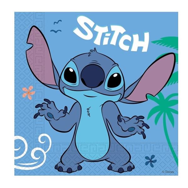 Imagen de Servilletas Stitch papel 33cm (20 unidades)