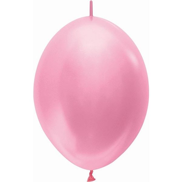 Picture of Globos Rosa Satín 30cm Cadena Sempertex LOL-409 (25)