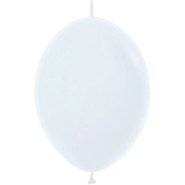 Imagen de Globos Blanco Satín 30cm Cadena Sempertex LOL-405 (25)