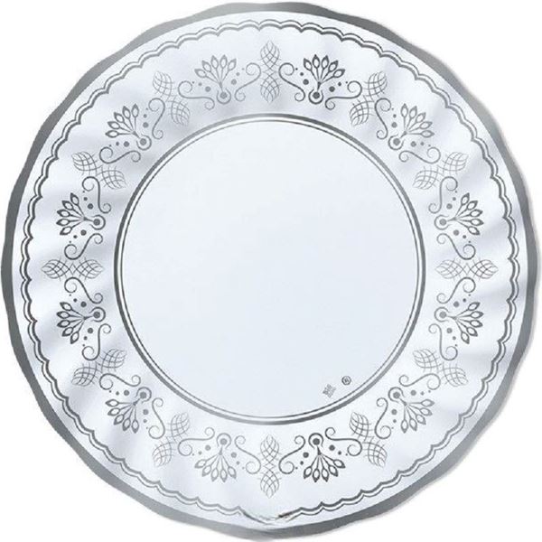 Imagens de Platos Royal Silver cartón 30cm (6 unidades)