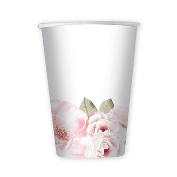 Imagen de Vasos Floral cartón (8 uds.)