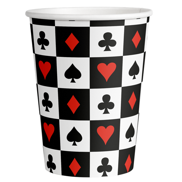 Imagen de Vasos Casino Las Vegas cartón (8 unidades)