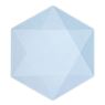 Imagens de Platos Azul Pastel Hexagonal Vert Decor 26cm x 22cm (6 unidades)