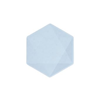Imagens de Platos Azul Pastel Hexagonal Vert Decor 15cm x 13cm (6 unidades)