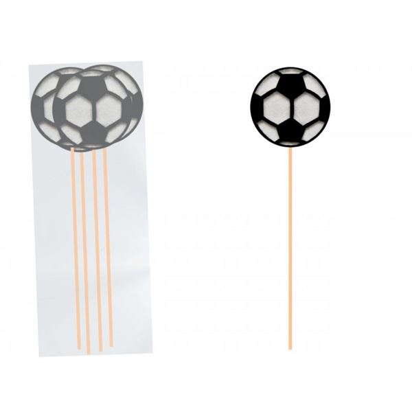 Imagen de Pinchos Brocheta Chuches Fútbol Fieltro 35cm (4 unidades)