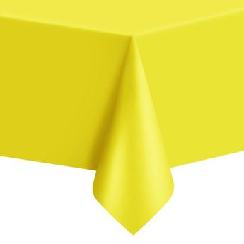 Imagen de Mantel Amarillo plástico (137cm x 274cm)