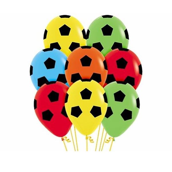 Imagen de Globos Fútbol Balón Colores Látex (12 unidades)