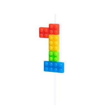 Imagens de Vela Tarta 1 Lego Bloque 11cm