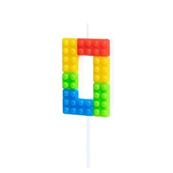 Imagen de Vela Tarta 0 Lego Bloque 11cm