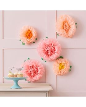 Imagen de Flores Pastel de Papel (5 unidades)