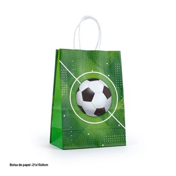 Picture of Bolsa de cartón fútbol balón 21x15x8cm (1 unidad)